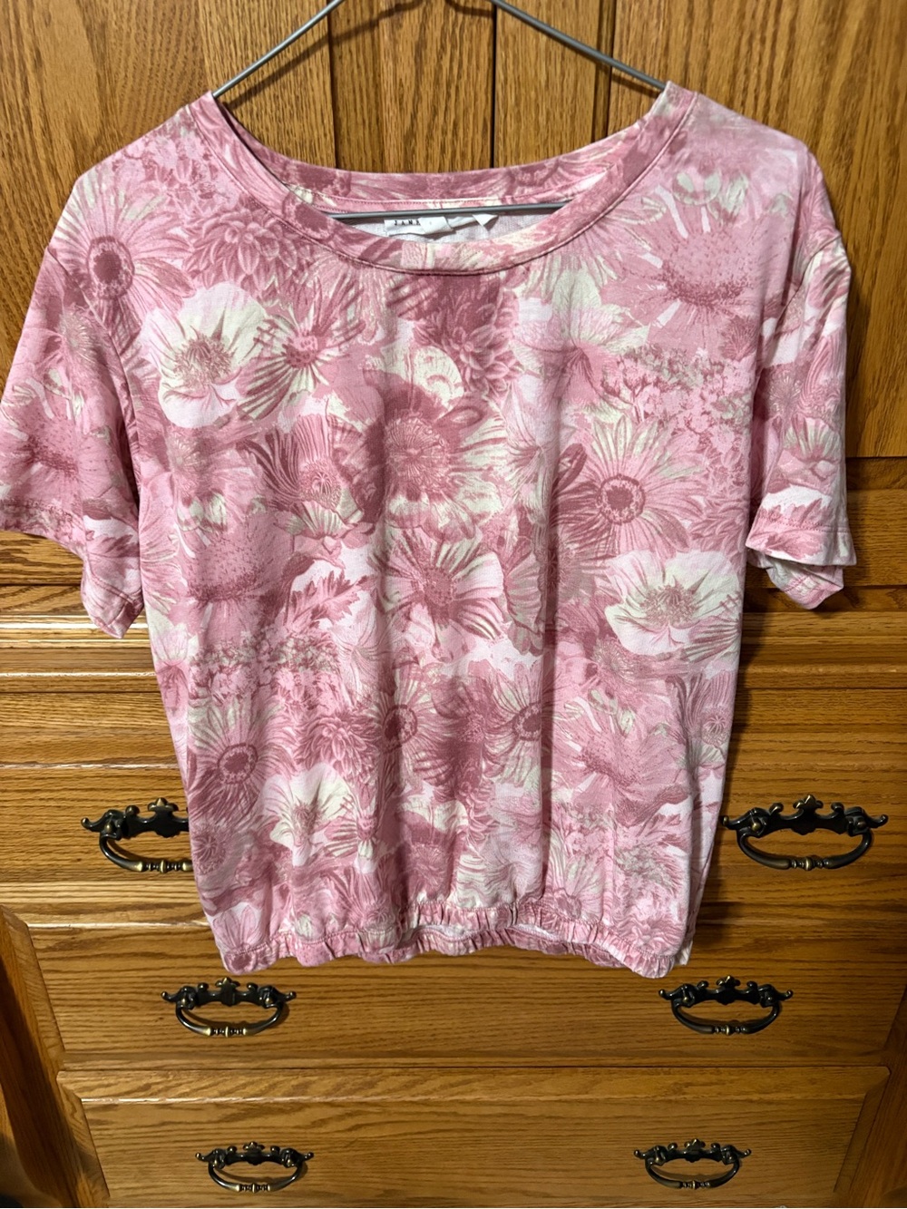 Jane and Delancey Pink Floral Short-Sleeve Tee